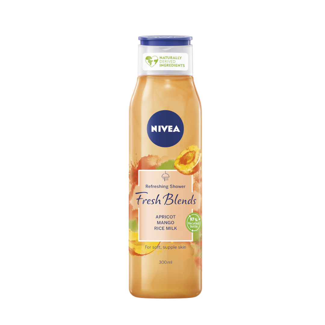 Гель для душа «Nivea» Fresh Blends Refreshing Shower освежающий, абрикос, манго и рисовое молоко, 300 мл