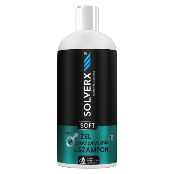 Гель для душа и шампунь «Solverx» Sensitive Skin, 400 мл