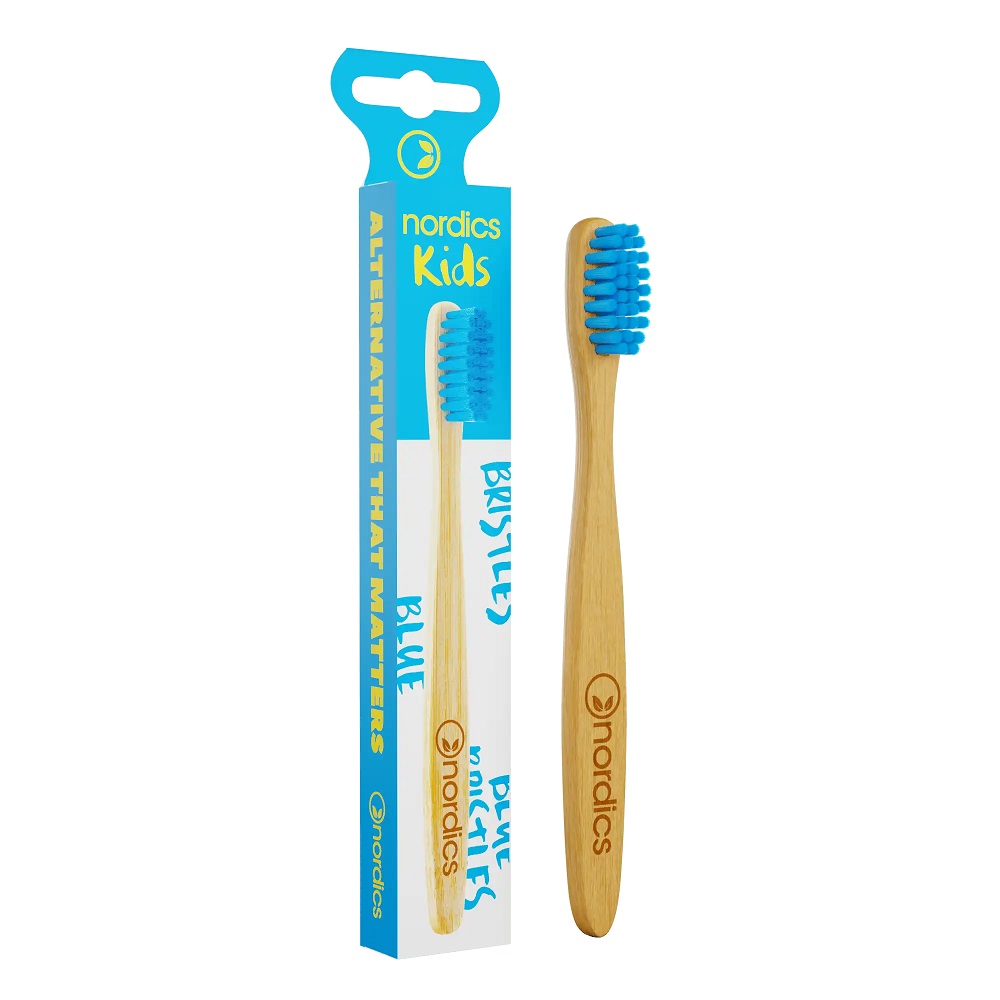 Зубная щетка «Nordics» Kids Bamboo Toothbrush, синий